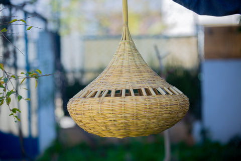 Suspension conique en osier
