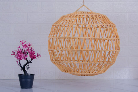 Suspension en raphia abat-jour H40 cm