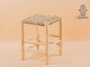 Tabouret marocain en bois et tressé