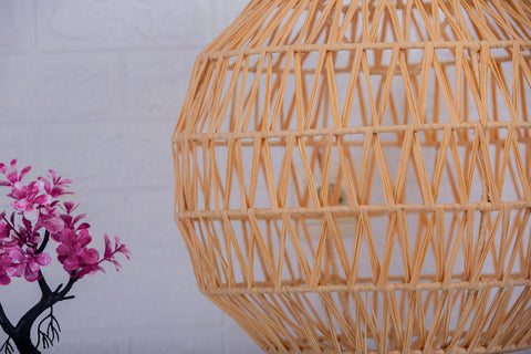 Suspension en raphia abat-jour H40 cm