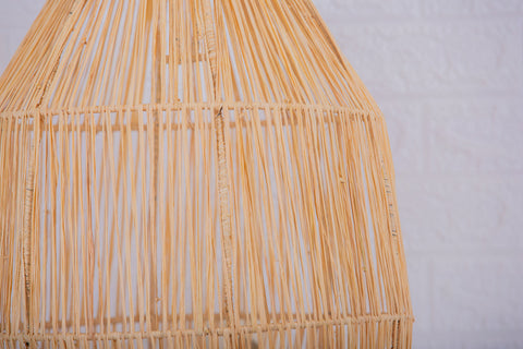 Suspension cloche en raphia Abat-jour H60 cm