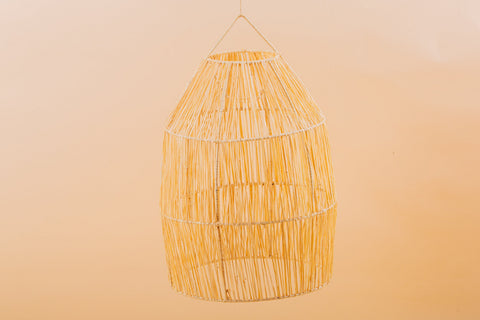 Suspension cloche en raphia Abat-jour H60 cm