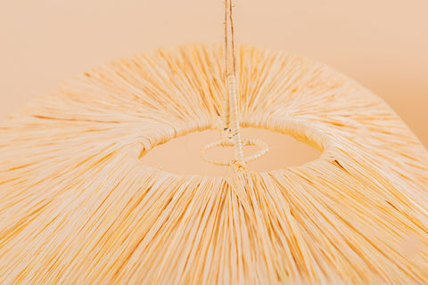Nouveau style la vague lustre lampe marocaine fait main rotin Suspension en osier naturel, suspension doum ajourée