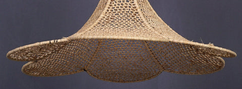 Suspension en dentelle de raphia abat-jour en dentelle