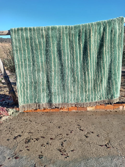 Moroccan rug with attractive modern design, Mrirt rug 9 ft X 12.4 ft moroccan rug, Beni ourain rug, Teppish ,Green Olive and White rug