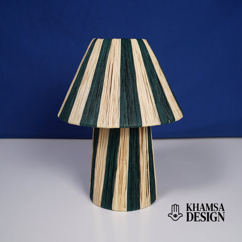 Lampe en raphia Lampe en raphia naturel, abat-jour en raphia, ABAT-JOUR DE TABLE Marocain fait main en rotin, abat-jour en osier, paille