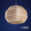 Suspension boule en raphia