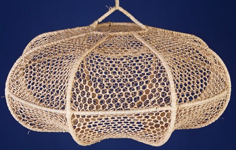Suspension en dentelle de raphia abat-jour en dentelle