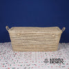 Coffre de rangement en osier - Coffre de rangement et panier en feuille de palmier 80 cm