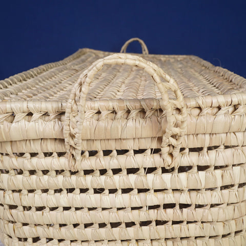Coffre de rangement en osier - Coffre de rangement et panier en feuille de palmier 80 cm