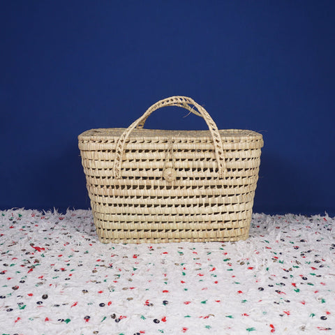 Coffre de rangement Trio en osier - 3 Coffres de rangement en feuilles de palmier Panier de rangement 80+60+50 cm