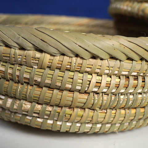 panier, panier de rangement marocain, fait main au Maroc, panier avec couvercle, panier berbère, panier ethnique, panier à tajine, panier à pampilles
