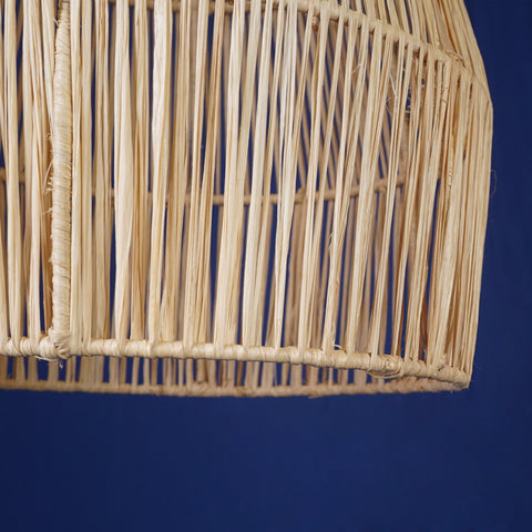 Suspension cloche en raphia Abat-jour H25 cm