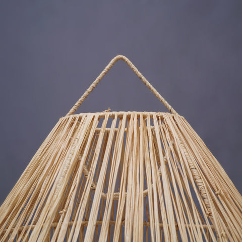 Suspension cloche en raphia Abat-jour H60 cm