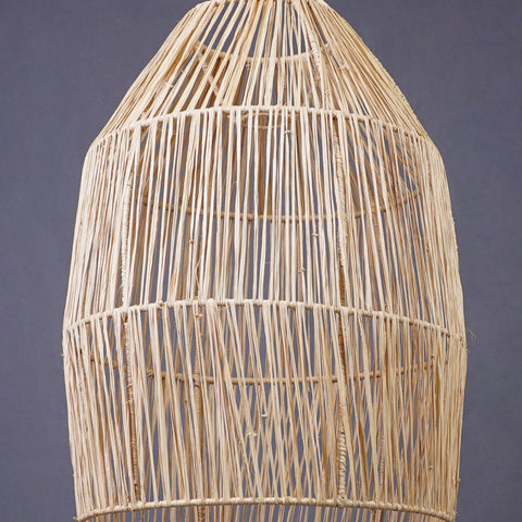 Suspension cloche en raphia Abat-jour H60 cm