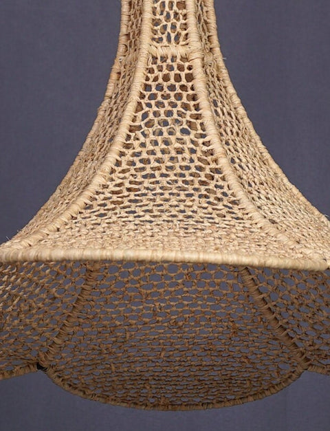 Suspension en dentelle de raphia abat-jour en dentelle