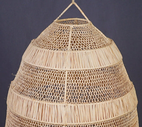 Suspension cloche en raphia Abat-jour