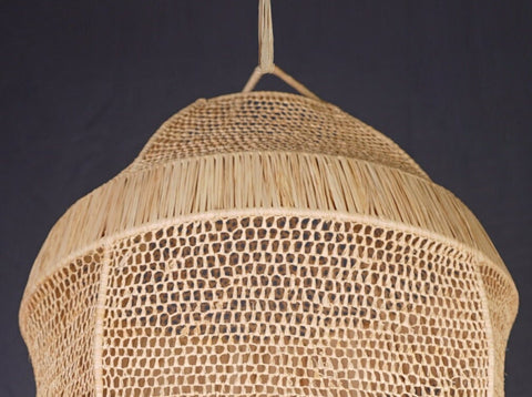 Suspension cloche en raphia Abat-jour