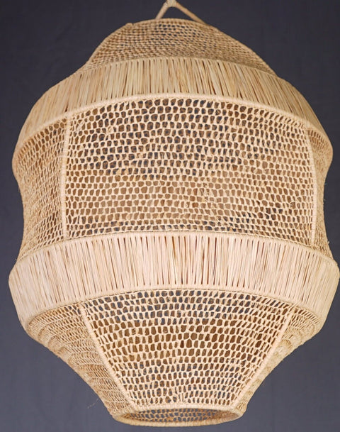 Suspension cloche en raphia Abat-jour