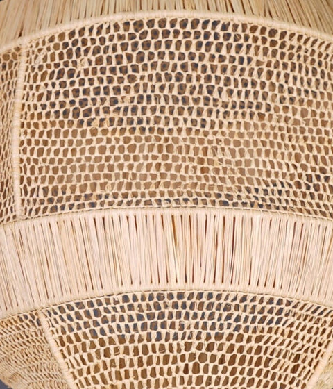 Suspension cloche en raphia Abat-jour
