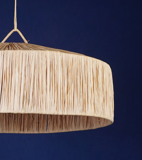 Nouveau style la vague lustre lampe marocaine fait main rotin Suspension en osier naturel, suspension doum ajourée