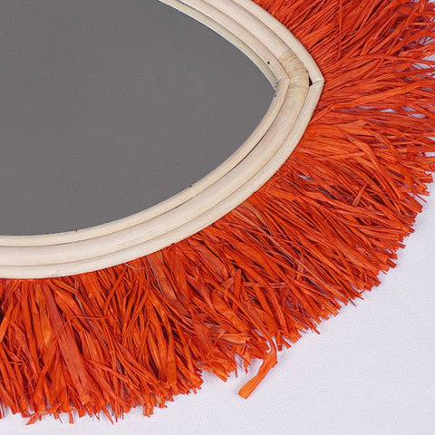 Miroir Raphia Yeux rouges