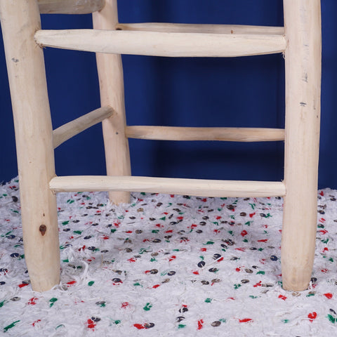 Chaise haute de bar en bois et corde, tabouret de bar