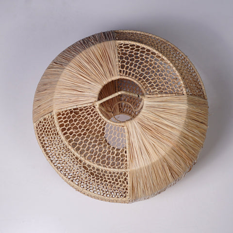 Suspension boule en raphia