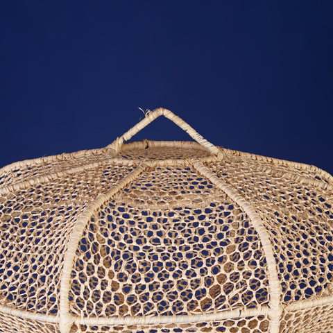 Suspension en dentelle de raphia abat-jour en dentelle