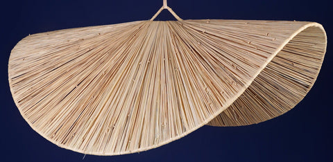 Nouveau style la vague lustre lampe marocaine fait main rotin Suspension en osier naturel, suspension doum ajourée