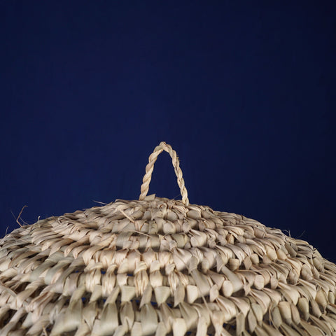 Suspension boule en osier naturel ajouré 50 cm