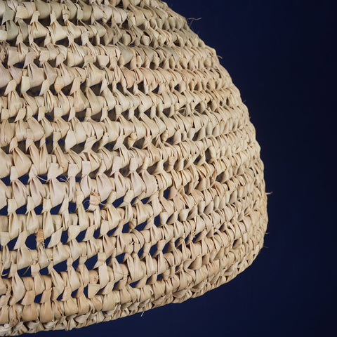 Suspension boule en osier naturel ajouré 50 cm