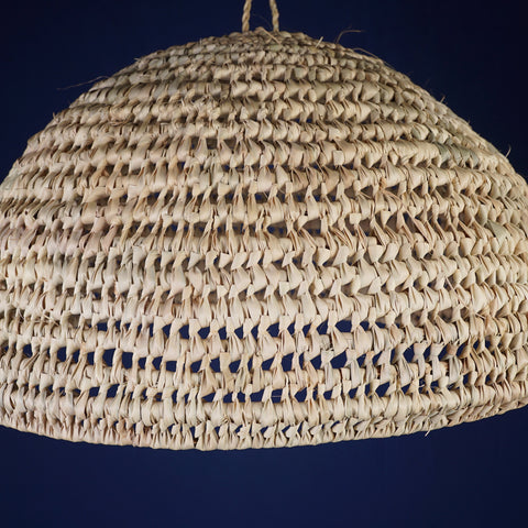 Suspension boule en osier naturel ajouré 50 cm