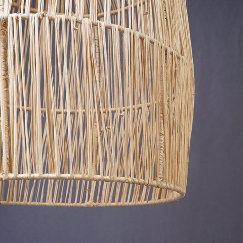 Suspension cloche en raphia Abat-jour H60 cm