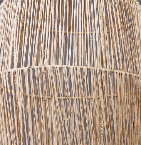 Suspension cloche en raphia Abat-jour H60 cm
