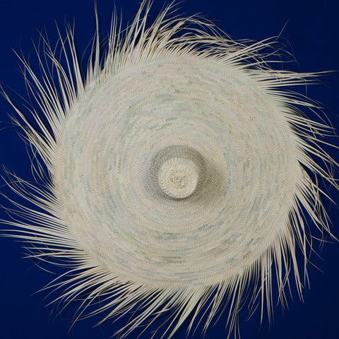 Chapeau mural en paille 100 cm