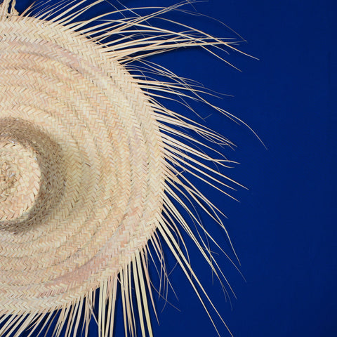 Chapeau mural en paille 60 cm
