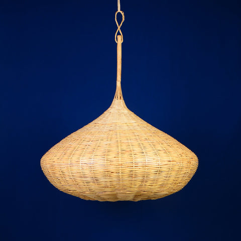 Suspension conique en osier 80 cm