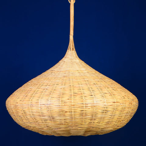 Suspension conique en osier 80 cm