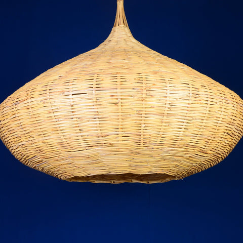 Suspension conique en osier 80 cm