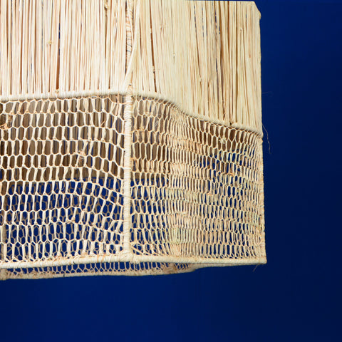 Abat-jour en rotin, suspension en osier, lustre en paille, suspension en paille, lampe suspendue marocaine, luminaire