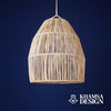 Suspension cloche en raphia Abat-jour H25 cm