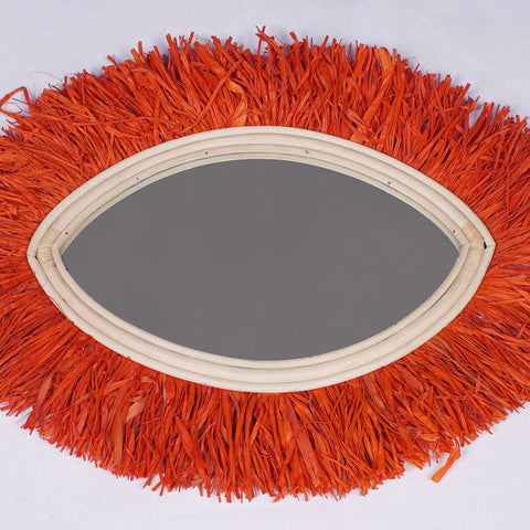 Miroir Raphia Yeux rouges
