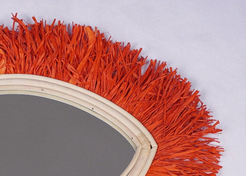 Miroir Raphia Yeux rouges