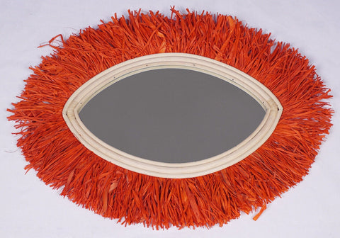 Miroir Raphia Yeux rouges