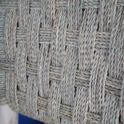 Chaise haute de bar en bois et corde, tabouret de bar