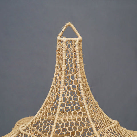 Lustre la vague fait main lampe marocaine en rotin Suspension en osier naturel, suspension doum ajourée