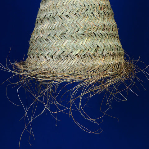 Suspension marocaine conique en fibre naturelle tressée doum Ø40cm