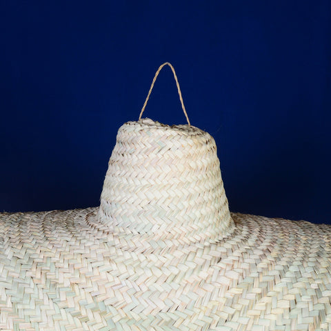 Suspension de parasol en fibre de palmier Boho Paille 100 cm