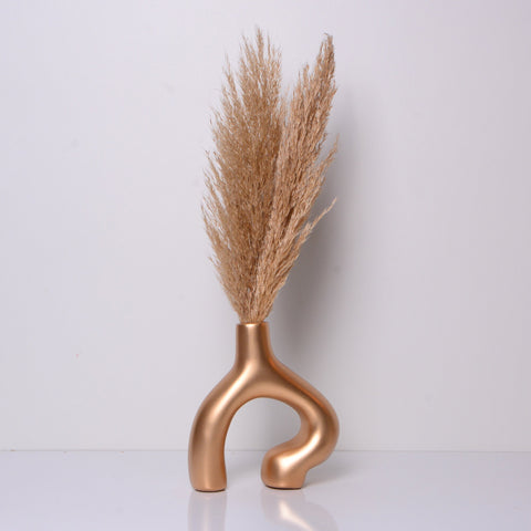 Vase nordique en céramique - Pièce luxueuse en or